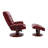 34" Upholstered Manual Reclining Swivel Chair and Ottoman with Flared Arms-511977033