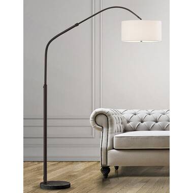 Menahan Metal Floor Lamp with Glass Globe Shade