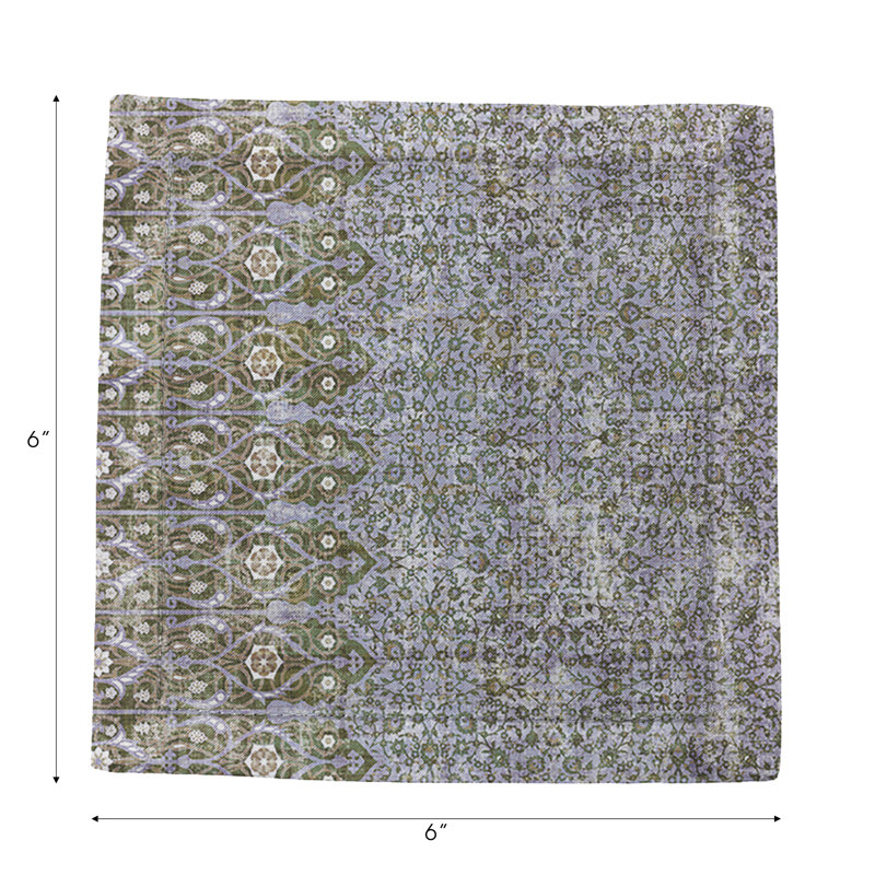 Square Napkins, Gold Purple