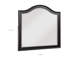 Miroir de commode Vix, cadre arqué classique 39 x 42, bois brun anthracite