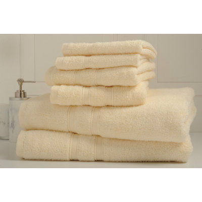 Ensemble de 6 serviettes en coton égyptien zéro torsion