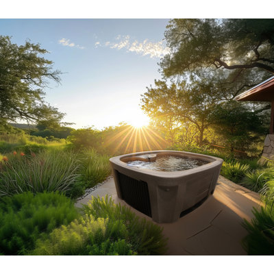 Arise 5-Person Open 45 Jet Plug and Play, 120V/240V Hot Tub, Real Stainless Heater, Ozone, Waterfall & Upgraded Lighting