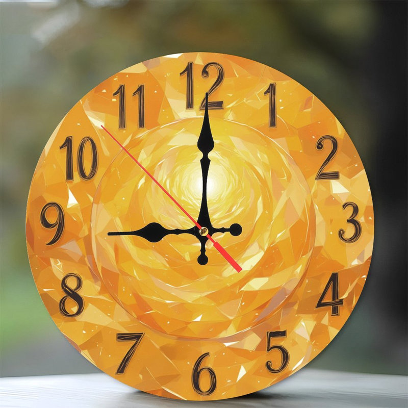 Horloge en cristal brillant vortex