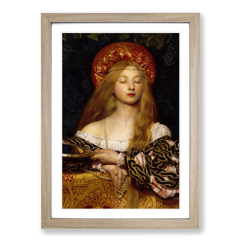 Vanity by Frank Cowper Cadogan - Picture Frame Graphic Art, Oak Framed, 65cm H x 48cm W x 2cm D