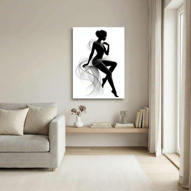 Ensemble de 1 toile murale Silhouette Dance, 24"H x 16"W, Wrapped Canvas