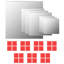 Ensemble de 7 petites incrustations en verre transparent pour miroir