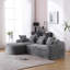 Canapé Boucle 3 places pour le salon surdimensionné Canapé confortable en L avec méridienne Canapé modulaire pour appartement, bureau faisant face à la gauche-172957264