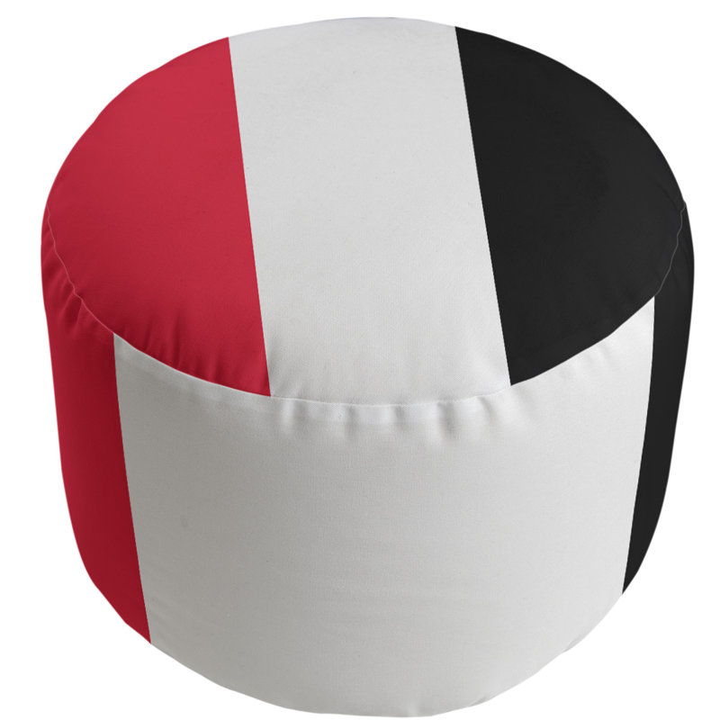 Repose-pieds cubique 21" nebraska, Rouge / blanc / noir