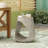 MGO Hollow Side Table, Wood-Like Texture, GREY Color