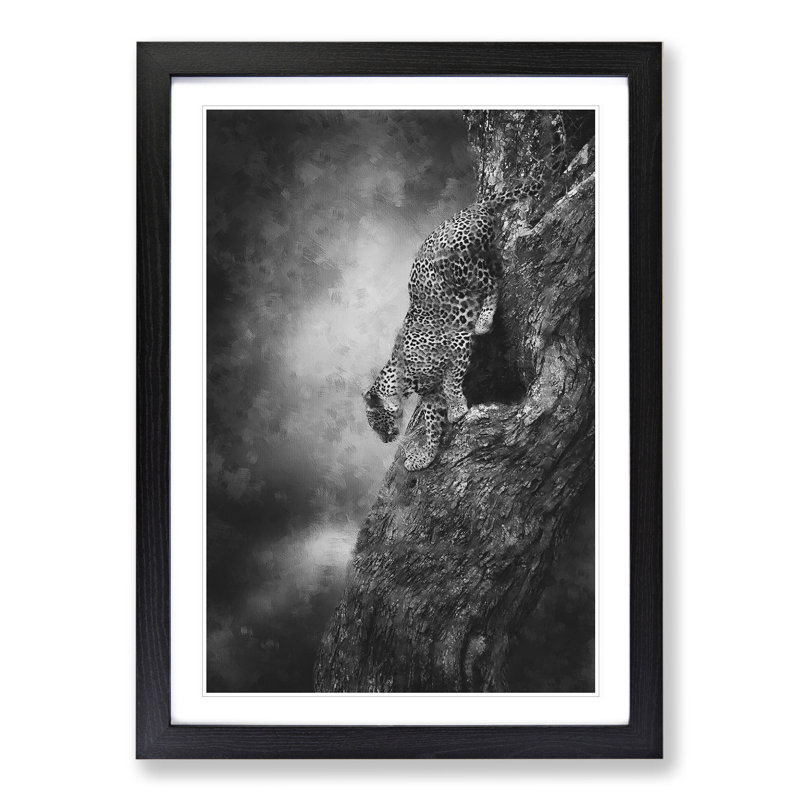 Leopard Vol.5 - Picture Frame Painting, Black Framed, 65cm H x 48cm W x 2cm D