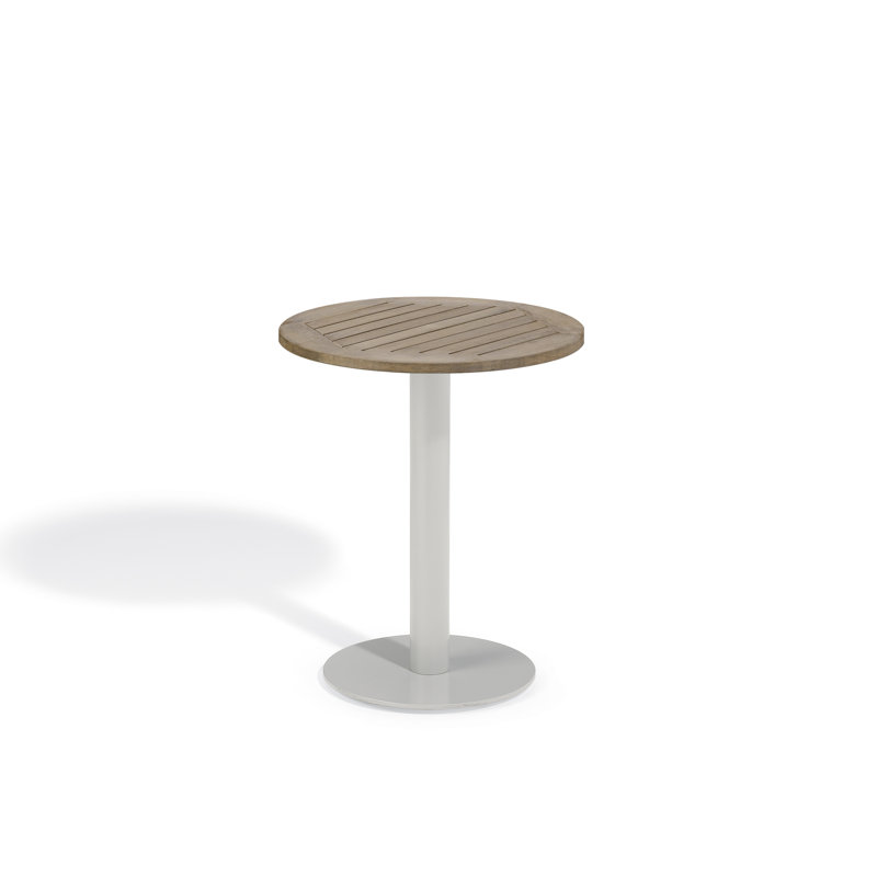 Travira Outdoor Round Bistro Table, Tekwood Vintage, 24" W x 24" L
