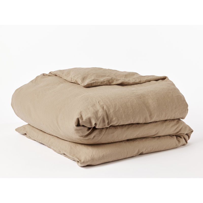 Coyuchi Organic Relaxed Linen Duvet Cover, Full/Queen Duvet Cover, Doe