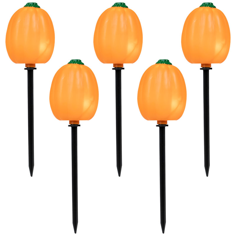Marqueurs de chemin d'Halloween Jack-O-Lantern - fil noir 3,75 pi