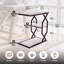 Table d'appoint à 3 niveaux pour salon, chambre à coucher, canapé, 23,6 po x 24 po x 11,8 po, blanc rustique-132935798