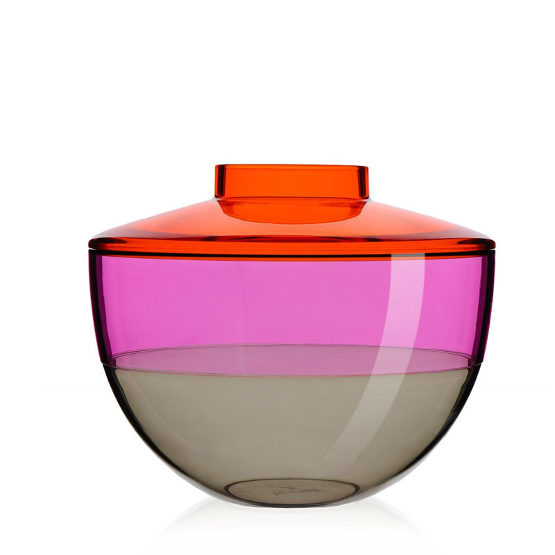 Shibuya Table Vase, Orange/Purple/Gray