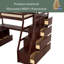 Lit mezzanine 7 tiroirs avec tablettes Graclynn par Harriet Bee-1022518070