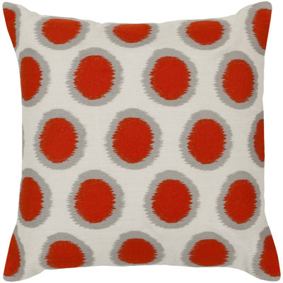 Ikat Dots Linen Throw Pillow