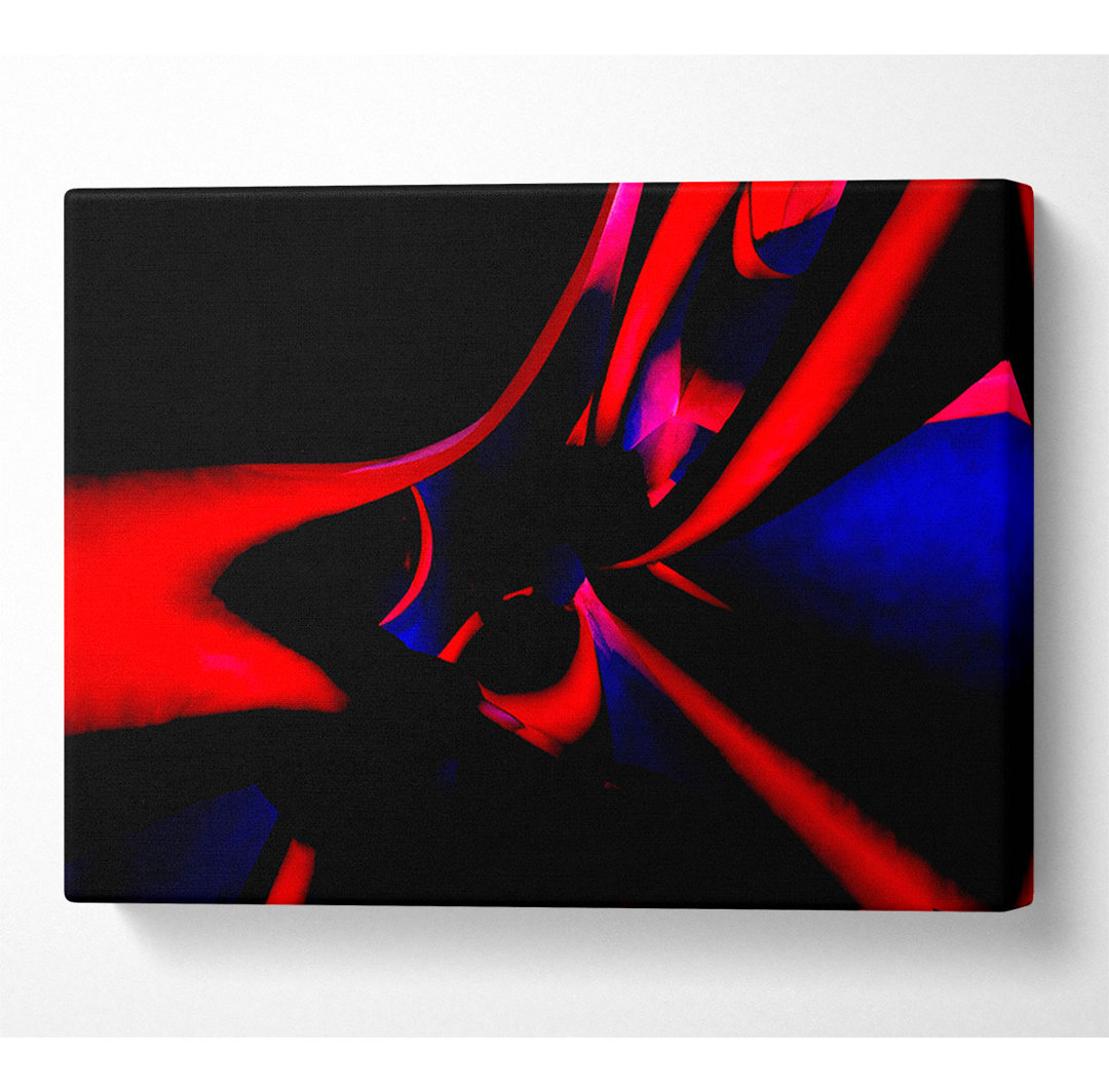 Vibrant Red Tunnels - Kunstdrucke auf Leinwand - Wrapped Canvas