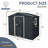 8ft x 4ft Outdoor Metal Storage Shed with Window and Metal Foundation for Backyard, Patio, Lawn-118161472