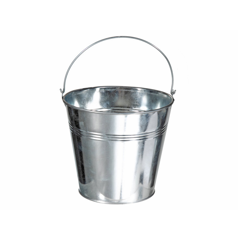 Pot à fleurs rond en aluminium (grand), H 5,9 po x l 6,7 po x P 6,7 po