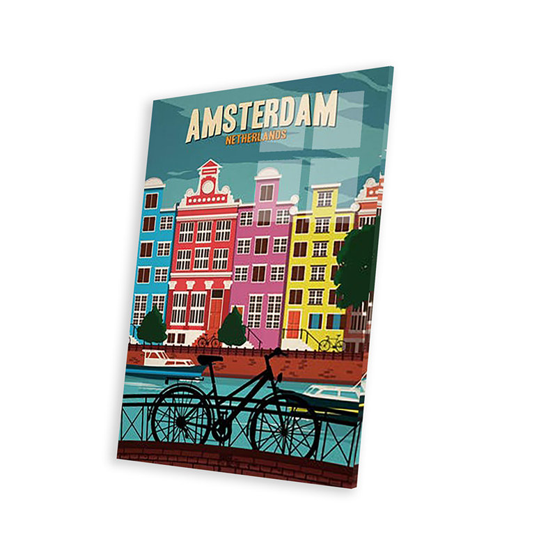 Amsterdam - impression sans cadre, H 24 po x l 16 po x P 0,25 po