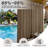 Outdoor Patio Curtains Waterproof - Darkening Thermal Insulated Curtains For Porch, Pergola, Cabana - Sunproof Blackout Drapes With Rust Proof Grommets, Set Of 2 Panels,Brown-1257463582-1257463648