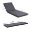 Chaise longue en bois d'acacia de patio Vane avec dossier et coussin réglables-1472841804-1466785194