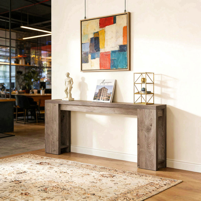 Wood Entryway Table,Console Table,Side Table, Gray