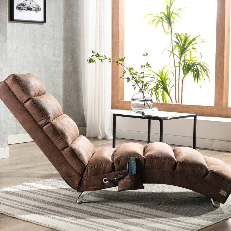 Méridienne moderne en lin, longue chaise longue pour bureau ou salon