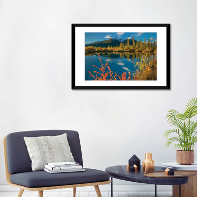 «Peaks, Sundance Range, Vermilion Lakes, Banff National Park, Alberta, Canada I», reproduction de photo sur toile