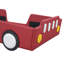 Lit plateforme simple en forme de voiture de course avec roues, rouge-1041277638