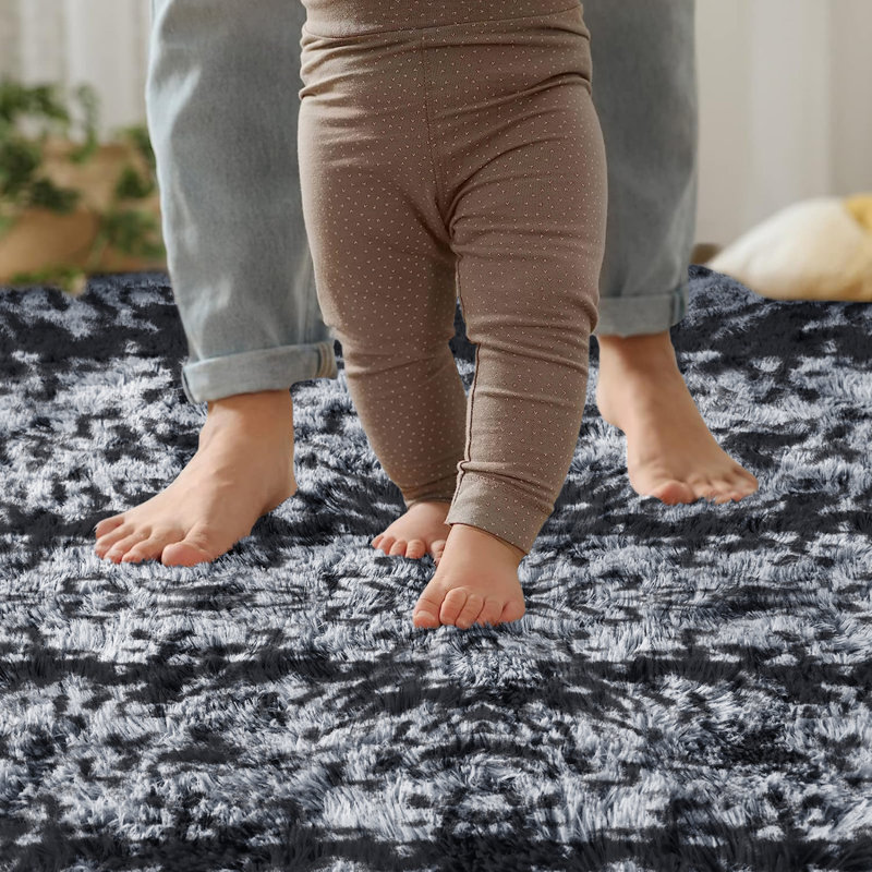 Glenarm Abstract Shag Area Rug, Runner 2'62" x 9'84"