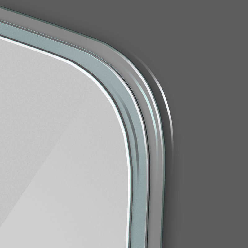 Miroir brouillard imperméable pour salle de bain - fixation murale argentée Hd 5 mm, support de meuble-lavabo polyvalent imperméable, durable
