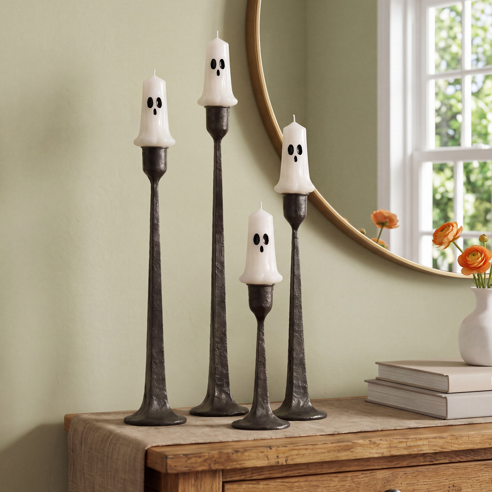 Unscented Ghost Taper Candle Set