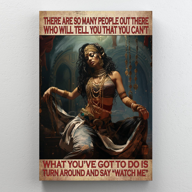 «Martsen Woman Dance Watch Me», reproduction sur toile, H 36 po x l 24 po x P 1,25 po