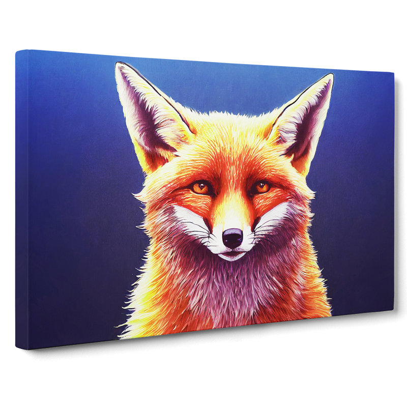 Unique Fox - Wrapped Canvas, 35cm H x 50cm W x 3cm D