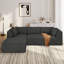 Canapé modulaire à assise profonde avec chaise longue et mousse à mémoire de forme 106 po-125557302-125557296
