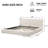 Linen Upholstered Platform Bed With Thick Headboard & Rubberwood Frame-118728745-118728748