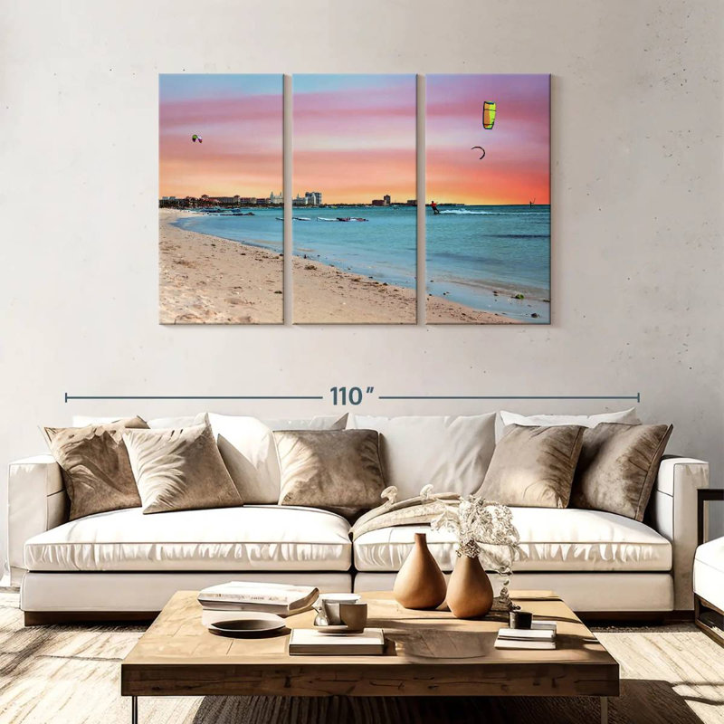 Gillard Sunset At Palm Gillard Aruba, 48" H x 74" W