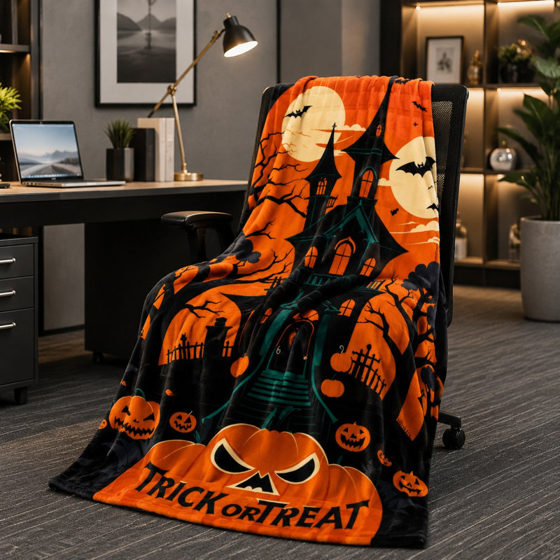 Jeté d'Halloween Haunted House, Spooky Batkin, Throw(W40"×50L")