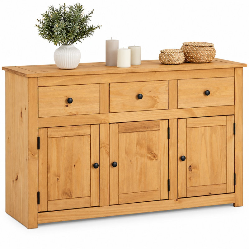 135 cm W Pine Solid Wood Sideboard