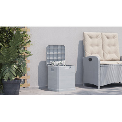 East Urban Home 23.8 Gallon Water Resistant Poly Rattan Lockable Deck Box by East Urban Home
