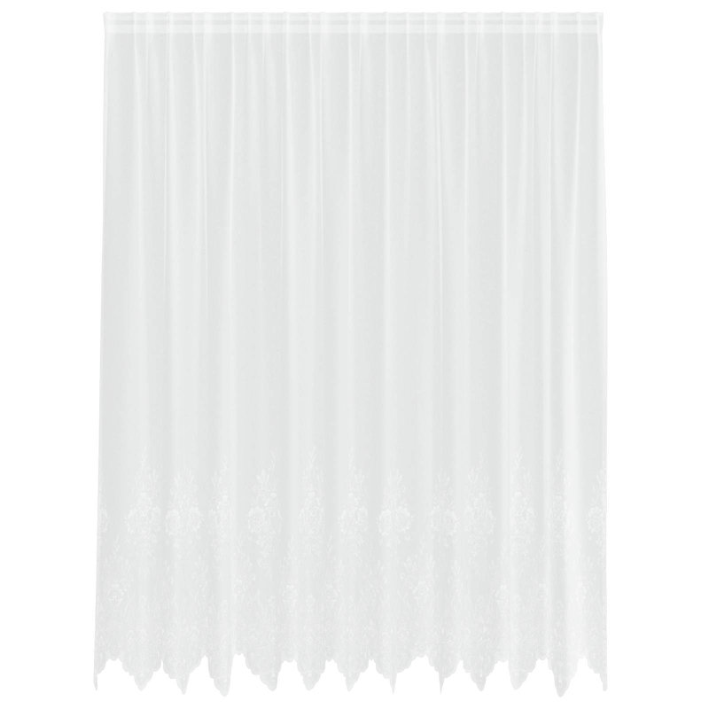 Curtains With Curtains Floral White Polyester, 300cm Width x 240cm Drop