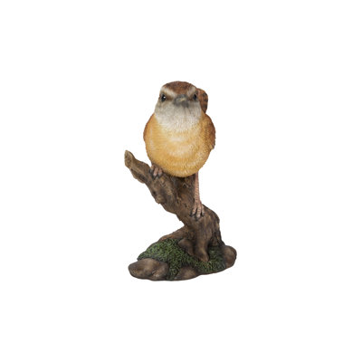 Carolina Wren On Stump 1 Piece Garden Statue