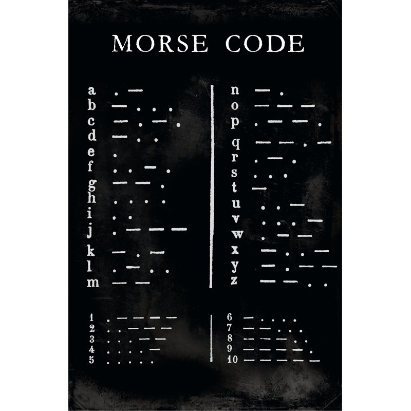 " Morse Code Chart " by Vision Studio, 30" H x 20" W