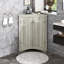 Armoire de salle de bain en chêne avec tablettes réglables - Design élégant