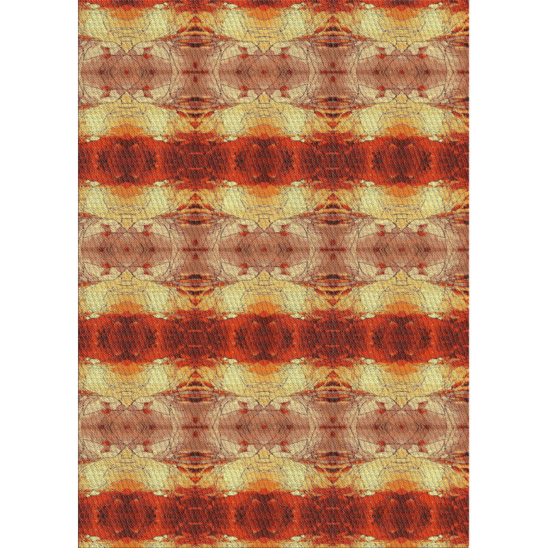 Tapis de la surface orange en laine touffeté à la main Chewelah