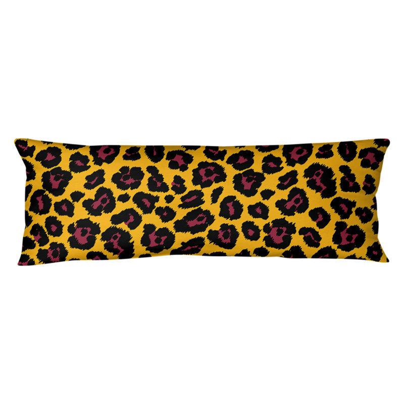 Polyester Medium Pillow, Microfiber, Yellow/Black