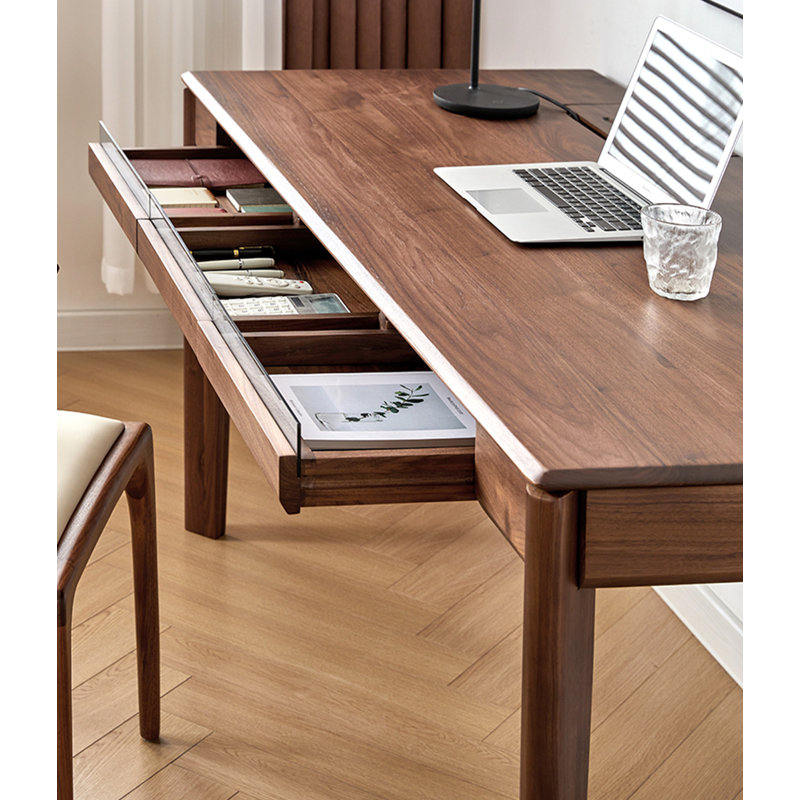 Brown Rectangular Solid Wood desks