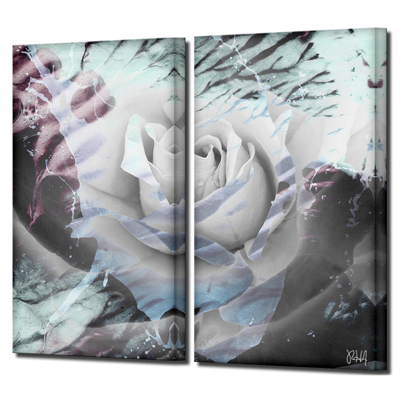 " Painted Petals XLVIII " by Tristan Scott 2 - Pieces, 40" H x 40" W x 1.5" D